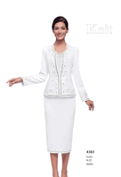 Serafina <br> (Fall/Holiday 2025) <br> SF4383 <br> <br> Ivory <br> 8 10 12 14 16 18 20 22<br><br>Knit<br>3 Piece