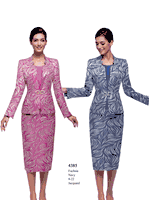 Serafina <br> (Fall/Holiday 2025) <br> SF4385 <br> <br> Fuchsia  <br>  Navy <br> 8 10 12 14 16 18 20 22<br><br>Jacquard<br>3 Piece