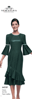 Serafina <br> (Fall/Holiday 2025) <br> SF6433p <br> <br> Green <br> M(10) L(12) XL(14) <br> 1x(16) 2x(18) 3x(20)<br><br>Faux Leather<br>Dress