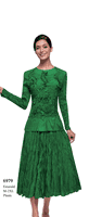 Serafina <br> (Fall/Holiday 2025) <br> SF6979 <br> <br> Emerald <br> M(10) L(12) XL(14) <br> 1x(16) 2x(18)<br><br>Pleats<br>2 Piece