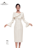 Serafina <br> (Fall/Holiday 2025) <br> SF6983 <br> <br> Light-Gold <br> 8 10 12 14 16 18 20 22<br><br>Novelty<br>Dress