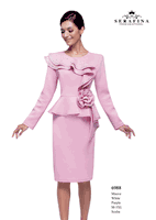 Serafina <br> (Fall/Holiday 2025) <br> SF6988 <br> <br> Mauve  <br>  White  <br>  Purple <br> M(10) L(12) XL(14) <br> 1x(16) 2x(18) 3x(20)<br><br>Scuba<br>Dress
