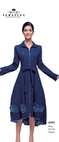 Serafina <br> (Fall/Holiday 2025) <br> SF6990 <br> <br> Blue <br> M(10) L(12) XL(14) <br> 1x(16) 2x(18) 3x(20)<br><br>Denim<br>Dress