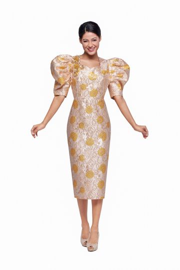 Serafina <br> (Spring/Summer 2025) <br> SF6971 <br> <br> Yellow  <br>  Purple <br> M(10) L(12) XL(14) <br> 1x(16) 2x(18) 3x(20)<br><br>Jacquard<br>Dress