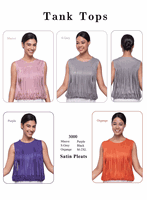 Serafina <br> (Spring/Summer 2026) <br> SF3000 <br> <br> MAUVE  <br>   PURPLE  <br>   SILVER-GREY  <br>   BLACK  <br>   ORANGE <br> M(10) L(12) XL(14) <BR> 1x(16) 2x(18)<br><br>SATIN PLEATS<br>TANK TOP