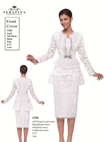 Serafina <br> (Spring/Summer 2026) <br> SF4396 <br> <br> GOLD  <br>   OFF-WHITE  <br>   BLACK  <br>   PINK <br> 8 10 12 14 16 18 20 22<br><br>LACE<br>DRESS