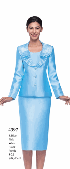 Serafina <br> (Spring/Summer 2026) <br> SF4397 <br> <br> SKY-BLUE  <br>   PINK  <br>   WHITE  <br>   BLACK  <br>   PURPLE <br> 8 10 12 14 16 18 20 22<br><br>SILKY TWILL<br>3 Piece
