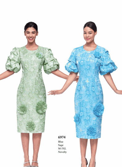 Serafina <br> (Spring/Summer 2026) <br> SF6974 <br> <br> BLUE  <br>   SAGE <br> M(10) L(12) XL(14) <BR> 1x(16) 2x(18) 3x(20)<br><br>NOVELTY<br>DRESS