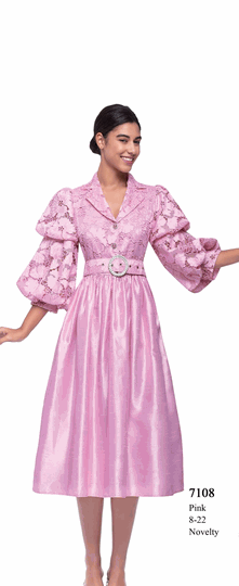 Serafina <br> (Spring/Summer 2026) <br> SF7108 <br> <br> PINK <br> 8 10 12 14 16 18 20 22<br><br>NOVELTY<br>DRESS