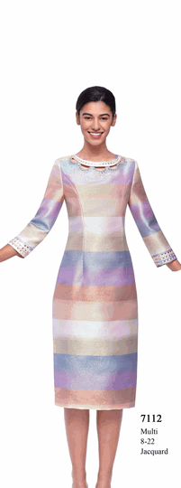 Serafina <br> (Spring/Summer 2026) <br> SF7112 <br> <br> MULTI <br> 8 10 12 14 16 18 20 22<br><br>JACQUARD<br>DRESS