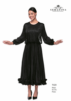 Serafina <br> (Spring/Summer 2026) <br> SF7123 <br> <br> BLACK <br> M(10) L(12) XL(14)> 1x(16) 2x(18)<br><br>PLEATS<br>DRESS