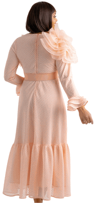 Sharz B. <br> (Summer 2026) <br> SBL8151 <br> <br> BLACK <br> PEACH <br> WHITE <br> 8 10 12 14 16 18 <BR> 16W 18W 20W 22W 24W 26W<br><br>Maxi dress with ruffle top and belt <br> Sharz B. <br> (Summer 2026) <br> SBL8151 <br> <br> BLACK <br> PEACH <br> WHITE <br> 8 10 12 14 16 18 <BR> 16W 18W 20W 22W 24W 26W<br><br>Maxi dress with ruffle top and belt <br>