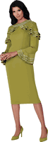 Stellar Looks <br> (Fall 2025) <br> SL600651 <br> <br> Olive <br> 8 10 12 14 16 18 <br>  16w 18w 20w 22w 24w 26w<br><br>Light Scuba <br> 1 Piece Dress