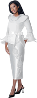 Stellar Looks <br> (Fall 2026) <br> SL600893 <br> <br> White <br> 8 10 12 14 16 18 <br>16w 18w 20w 22w24w 26w<br><br>Pleats & Twill <br> Skirt Suit
