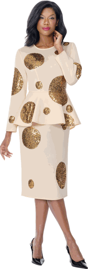 Stellar Looks <br> (Fall 2026) <br> SL601121 <br> <br> Champagne <br> 8 10 12 14 16 18 20 22 24<br><br>Scuba <br> Dress