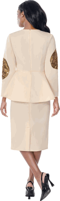 Stellar Looks <br> (Fall 2026) <br> SL601121 <br> <br> Champagne <br> 8 10 12 14 16 18 20 22 24<br><br>Scuba <br> Dress
