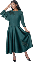 Stellar Looks <br> (Fall 2026) <br> SL601263 <br> <br> Green <br> 8 10 12 14 16 18 20 22 24<br><br>Virtual Silk <br> Skirt Suit