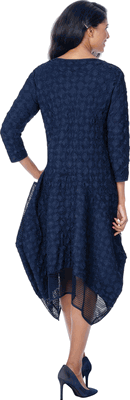 Stellar Looks <br> (Fall 2026) <br> SL601291 <br> <br> Navy <br> 8 10 12 14 16 18 20 22 24<br><br>Novelty & Mesh <br> Dress
