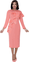 Stellar Looks <br> (Spring 2025) <br> SL600561 <br> <br> Coral <br> 8 10 12 14 16 18 <br> 16w 18w 20w 22w 24w 26w<br><br>Draped Ruffle Stellar Looks <br> (Spring 2025) <br> SL600561 <br> <br> Coral <br> 8 10 12 14 16 18 <br> 16w 18w 20w 22w 24w 26w<br><br>Draped Ruffle