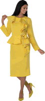 Stellar Looks <br> (Spring 2026) <br> SL600461 <br> <br> Yellow <br> 8 10 12 14 16 18 <br>  16w 18w 20w 22w 24w 26w<br><br>Light Scuba <br> 1  Piece Dress