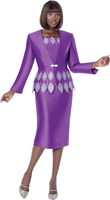 Susanna <br> (Fall 2026) <br> s3006 <br> <br> Purple <br> 8 10 12 14 16 18 20 22 24 <br> 3 Piece Jacket, Cami  & Skirt
