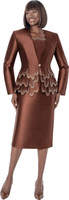 Susanna <br> (Fall 2026) <br> s3008-BR <br> <br> Brown <br> 8 10 12 14 16 18 20 22 24 <br> 3 Piece Jacket, Cami  & Skirt