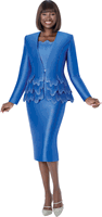 Susanna <br> (Fall 2026) <br> s3008-RO <br> <br> Royal <br> 8 10 12 14 16 18 20 22 24 <br> 3 Piece Jacket, Cami  & Skirt