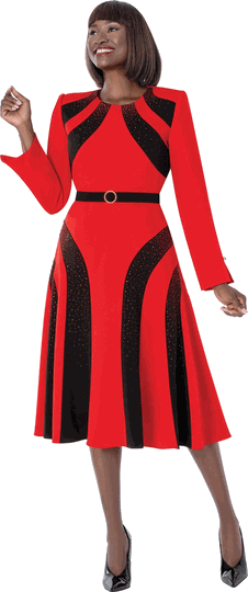 Susanna <br> (Fall 2026) <br> s3010-RE <br> <br> Red <br> 8 10 12 14 16 18 20 22 <br> 1 Piece Dress