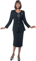 Terramina <br> (Fall 2026) <br> T9001-BL <br> <br> Black <br> 8 10 12 14 16 18 20 22 24 <br> 3 Piece Jacket, Cami  & Skirt