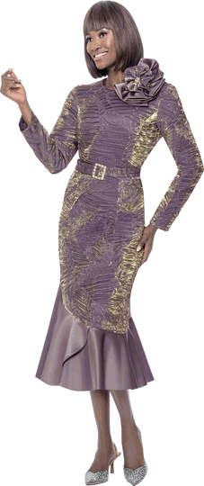 Terramina <br> (Fall 2026) <br> T7209 <br> <br> Orchid  <br>  White <br> 8 10 12 14 16 18 20 22 <br> 1 Piece Dress