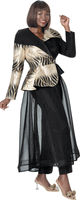 Terramina <br> (Fall 2026) <br> T7352 <br> <br> Black <br> 8 10 12 14 16 18 20 22 <br> 2 Piece Jacket & Skirt