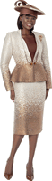 Terramina <br> (Fall 2026) <br> T7363 <br> <br> Brown <br> 8 10 12 14 16 18 20 22 24 <br> 3 Piece Jacket, Cami & Skirt