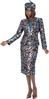 Terramina <br> (Fall 2026) <br> T7364 <br> <br> Navy <br> 8 10 12 14 16 18 20 22 24 <br> 3 Piece Jacket, Cami & Skirt