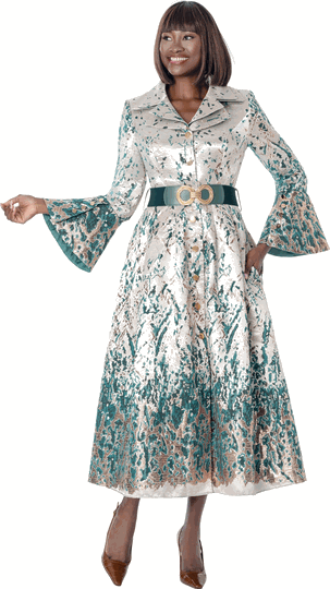 Terramina <br> (Fall 2026) <br> T7365 <br> <br> Green <br> 8 10 12 14 16 18 20 22 <br> 1 Piece Dress