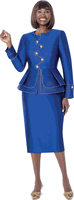 Terramina <br> (Fall 2026) <br> T7368 <br> <br> Royal <br> 8 10 12 14 16 18 20 22 <br> 2 Piece Jacket & Skirt