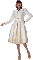 Terramina <br> (Spring 2026) <br> T7012 <br> <br> Champagne <br> 8 10 12 14 16 18 20 22 24 <br> 2 Piece Jacket & Dress Rhinestone brooch & clasp