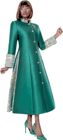 Terramina <br> (Spring 2026) <br> T7027 <br> <br> Green <br> 8 10 12 14 16 18 20 22 24 <br> 1 Piece Dress Clergy & Minister Robe Dress