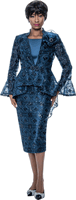Terramina <br> (Fall 2026) <br> T7184-NA <br> <br> Navy <br> 8 10 12 14 16 18 20 22 <br> 3 Piece Jacket, Cami & Skirt