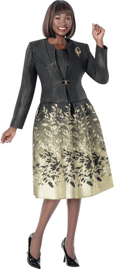 Terramina <br> (Fall 2026) <br> T7012-BL <br> <br> Black <br> 8 10 12 14 16 18 20 22 <br> 2 Piece Jacket & Dress