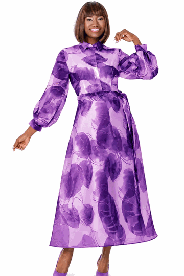 Terramina <br> (Fall 2026) <br> T7294-PU <br> <br> Purple  <br>  Green <br> 8 10 12 14 16 18 20 22 <br> 1 Piece Dress