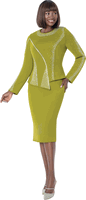 Terramina <br> (Fall 2026) <br> T7349-OL <br> <br> Olive <br> 8 10 12 14 16 18 20 22 <br> 2 Piece Jacket & Skirt