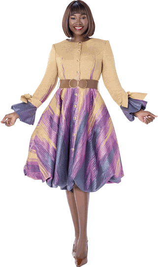 Terramina <br> (Fall 2026) <br> T7358 <br> <br> Gold  <br>  Navy <br> 8 10 12 14 16 18 20 22 <br> 1 Piece Dress