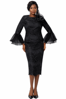 Terramina <br> (Fall 2026) <br> T7861-BL <br> <br> Black <br> 8 10 12 14 16 18 20 22 <br> 2 Piece Skirt Suit