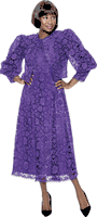 Terramina <br> (Spring 2026) <br> T7051-PU <br> <br> Purple <br> 8 10 12 14 16 18 20 22 24 <br> 2 Piece Jacket & Dress  in Lace