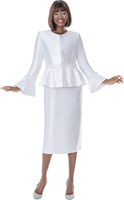 Terramina <br> (Fall 2026) <br> T7862-WH <br> <br> White <br> 8 10 12 14 16 18 20 22 24 <br> 3 Piece Jacket, Cami  & Skirt