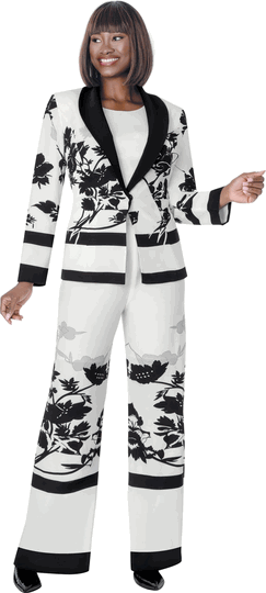 Terramina <br> (Fall 2026) <br> T7376 <br> <br> Off-White <br> 8 10 12 14 16 18 20 <br> 3 Piece Jacket, Cami  & Pants