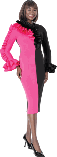 Terramina <br> (Fall 2026) <br> T7378 <br> <br> Fuchsia <br> 8 10 12 14 16 18 20 <br> 1 Piece Dress