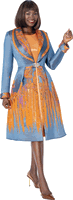 Terramina <br> (Fall 2026) <br> T7381 <br> <br> Blue <br> 8 10 12 14 16 18 20 22 <br> 2 Piece Dress & Coat