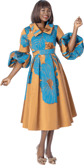 Terramina <br> (Fall 2026) <br> T7345 <br> <br> Copper <br> 8 10 12 14 16 18 20 22 <br> 1 Piece Dress