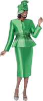 Terramina <br> (Fall 2026) <br> T7361 <br> <br> Green <br> 8 10 12 14 16 18 20 22 24 <br> 3 Piece Jacket, Cami & Skirt